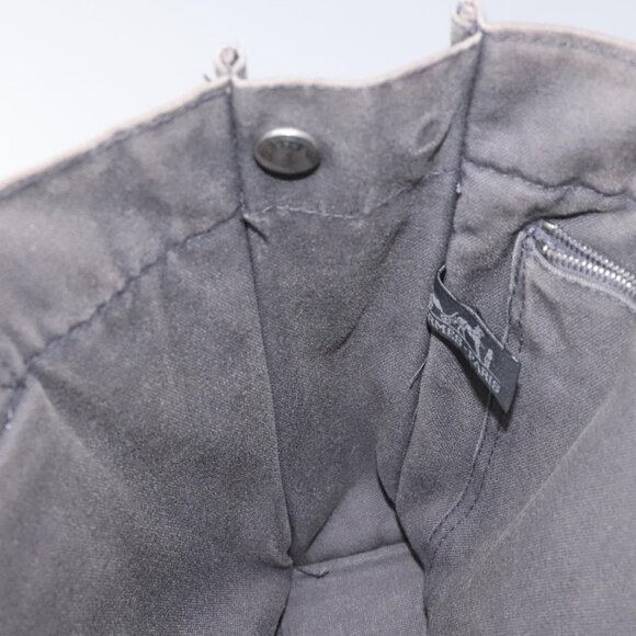 HERMES Fourre Tout PM Hand Bag Canvas Gray Auth ti2740 - Picture 12 of 14